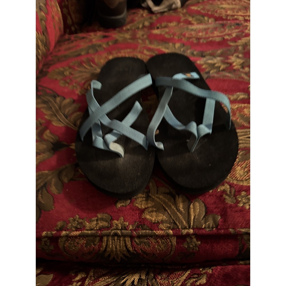 Teva 6840 Olowahu Flip-Flop Sandals for Women, Size 9 - Teal